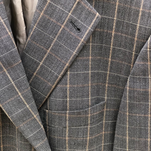 NW Hugo Boss 🇺🇸 Made Plaid Sport Coat, Sz 46L - Picture 13 of 13